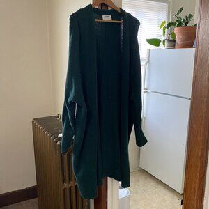 Dark green long cardigan